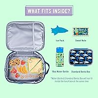 Vista 3 de Wildkin Day2Day - Lonchera infantil aislada y de fácil acceso para la escuela y los viajes, Shark Attack