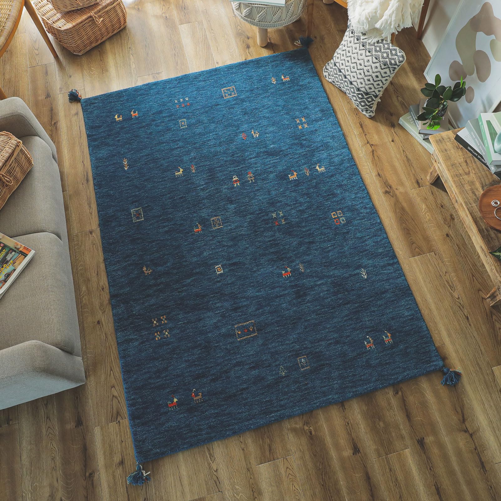 Amazon | グラムスタイル ギャッベ ラグ 絨毯 1.5畳 130x190cm 天然 Amazon | グラムスタイル ギャッベ ラグ 絨毯 1.5畳 130x190cm 天然