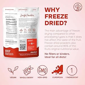 Jungle Powders Strawberry Powder 3.5 Ounce Bag Freeze Dried Strawberry Powder Dehydrated Strawberries Flavoring Additive Free Extract For Baking Dry Berry Fruit Powder Smoothies