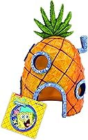 Penn-Plax SpongeBob Pineapple House Aquarium Ornament - Officially Licensed Resin Decor for Freshwater & Saltwater Tanks, Medium 3"x5.25"
