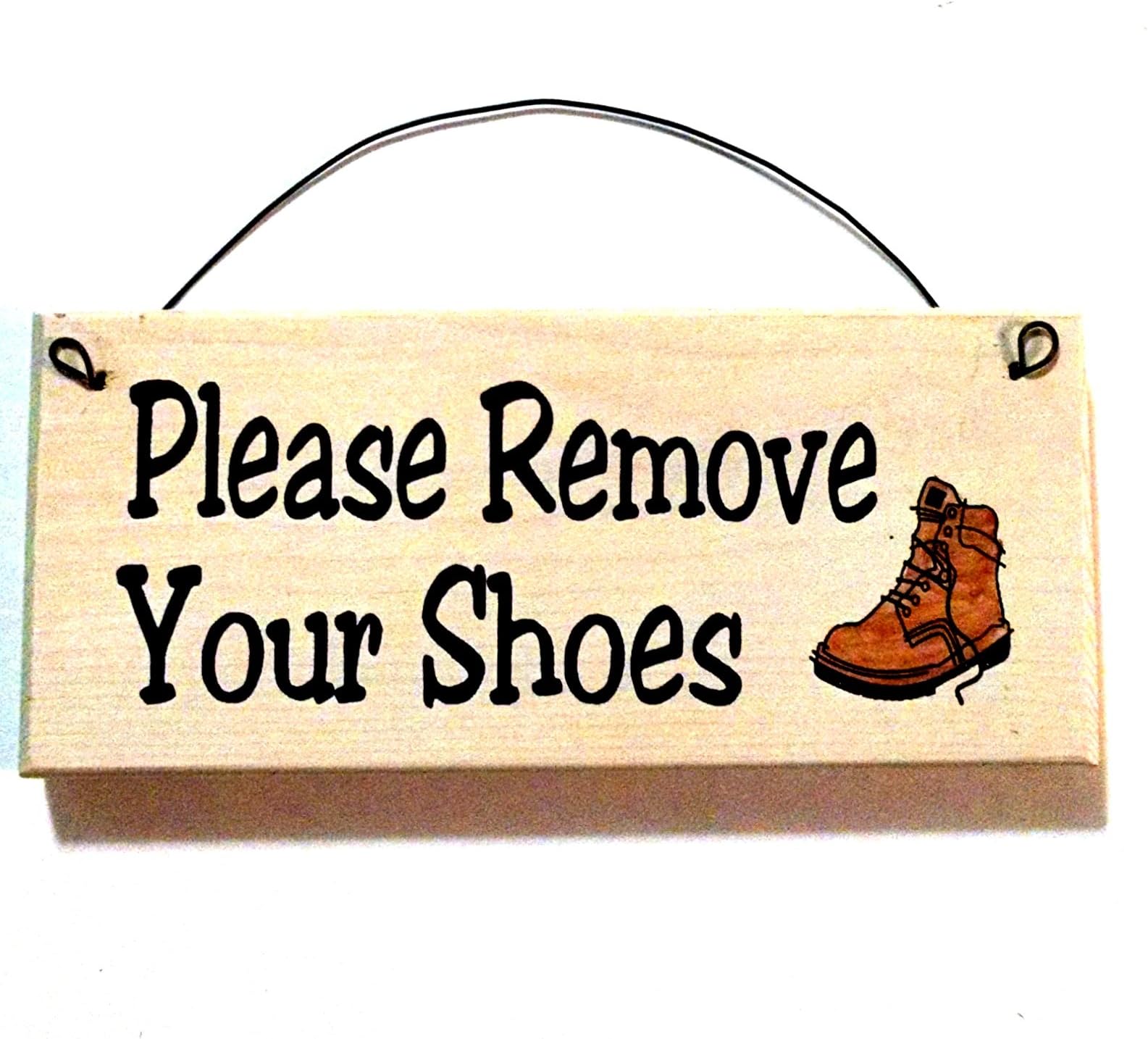 ALL ABOUT SIGNS Please Remove Your Shoes with Boot White