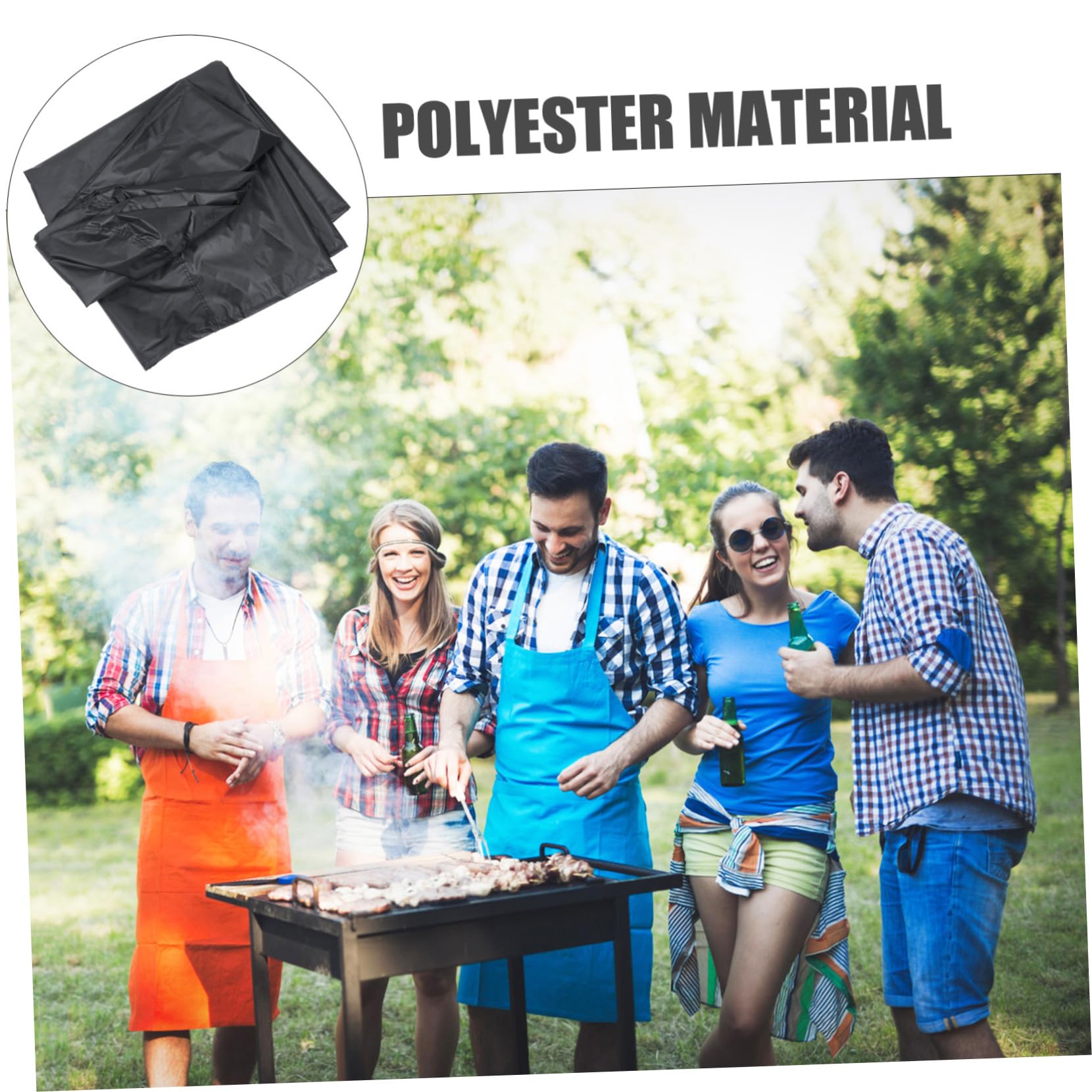 SUPVOX Funda Protectora para Parrilla de Barbacoa Funda para Horno de Exterior de Poliéster para Cubrir y Proteger la Parrilla del Polvo la Humedad Rayos UV