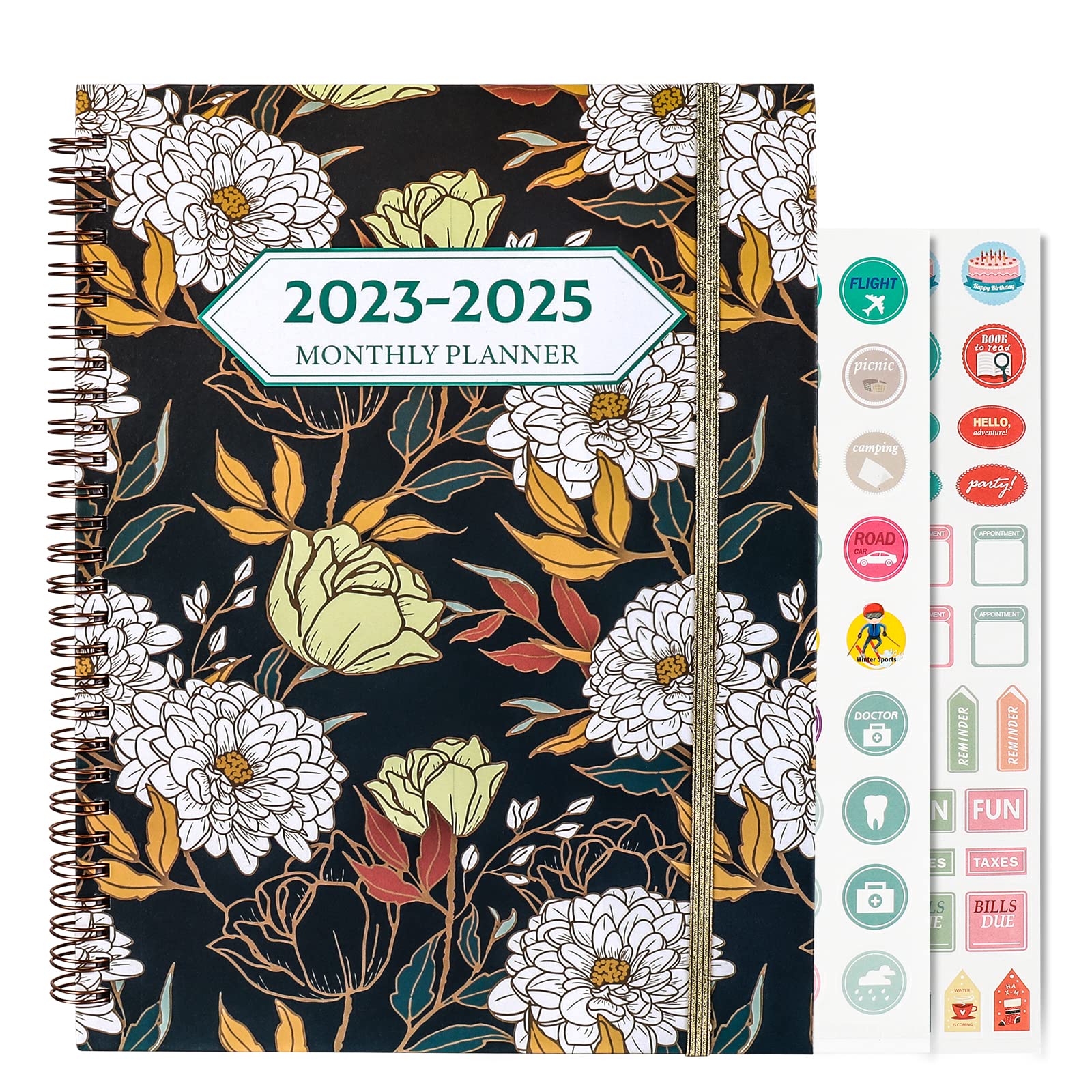 2023-2025 Monthly Planner/Calendar, 3 Year Monthly Planner 2023-2025 With  Stickers, January 2023 - December 2025, Calendar Planner With Monthly Tabs,  Back Pocket, Planner 2023-2024 Daily Weekly And Monthly Appointment Book,  Daily Agenda(7.67*10.2 )