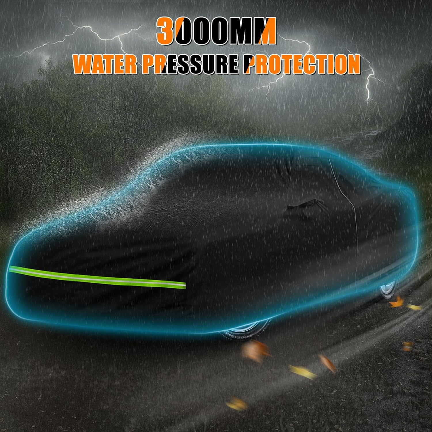 Car Cover Compatible with 2004-2010 Pontiac G6, Custom Fit 300D Oxford with Cotton All Weather Full Car Cover