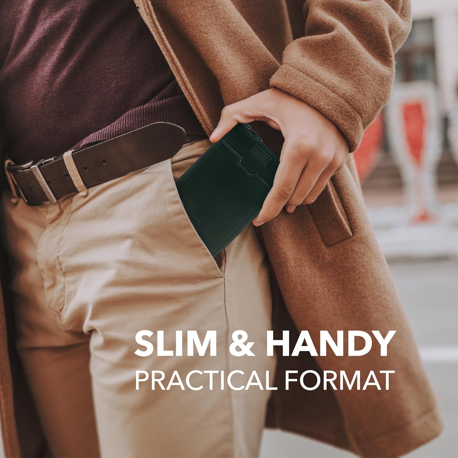 Vaultskin Slim Minimalsit RFID Blocking Wallet for Men - Leather Zipper Wallets for Men and Women with Coin Pocket, Card Holder & Front Pocket, Ideal Gift (Notting Hill) - Image 7