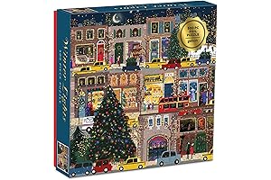 Winter Lights Foil Puzzle 500 Pieces: Festive Holiday Jigsaw Puzzle