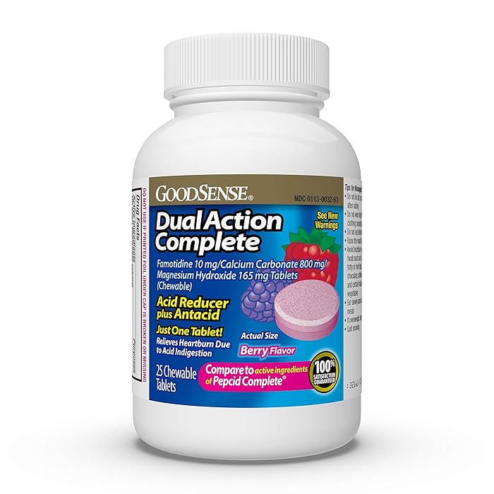 Buy GoodSense Dual Action Complete, Chewable Acid Reducer and Antacid