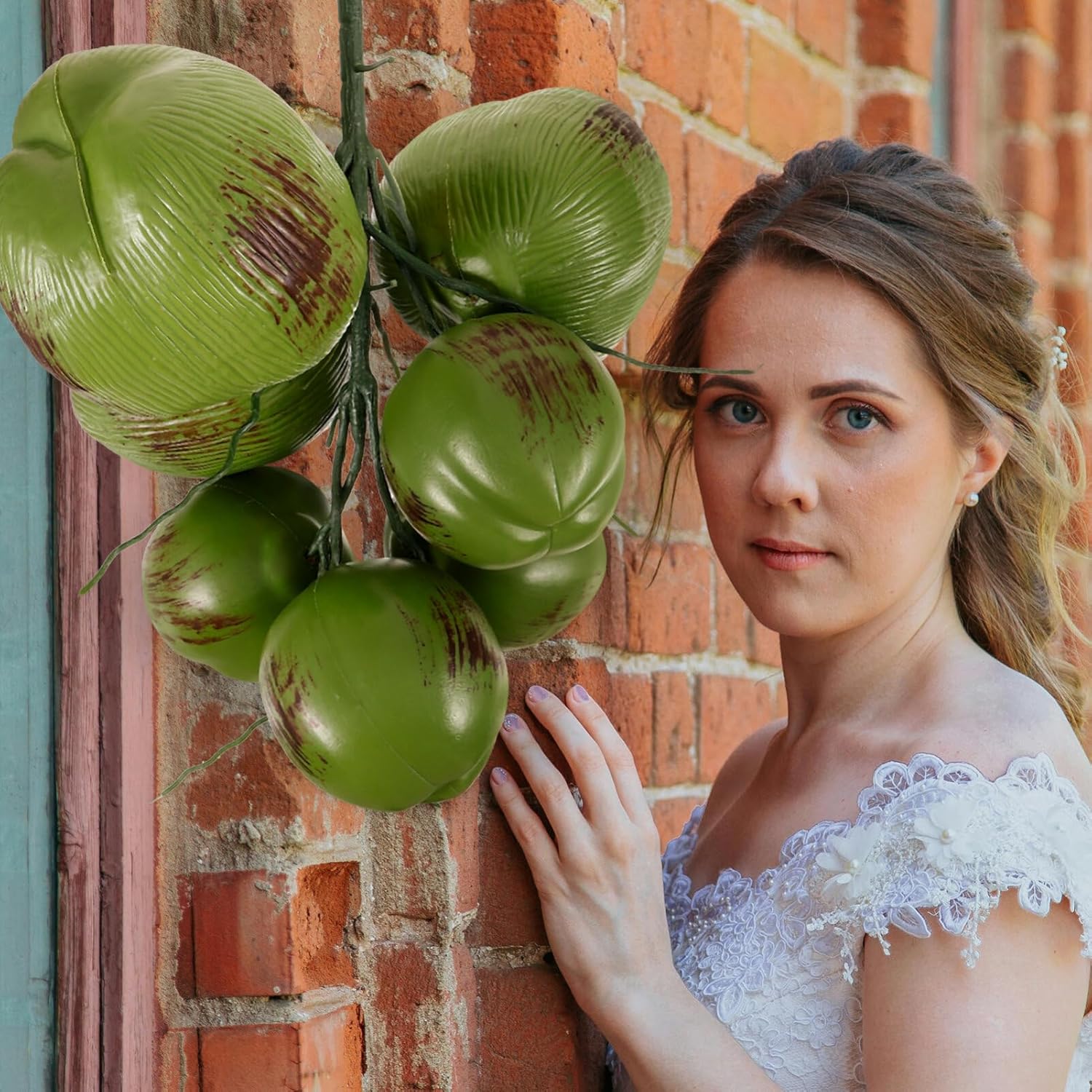 Coconut Bunch Artificial Fruit for Jungle Theme Coconuts Props for Showcases