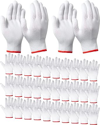 SATINIOR 36 Pairs White Cotton Work Gloves BBQ Safety Liners