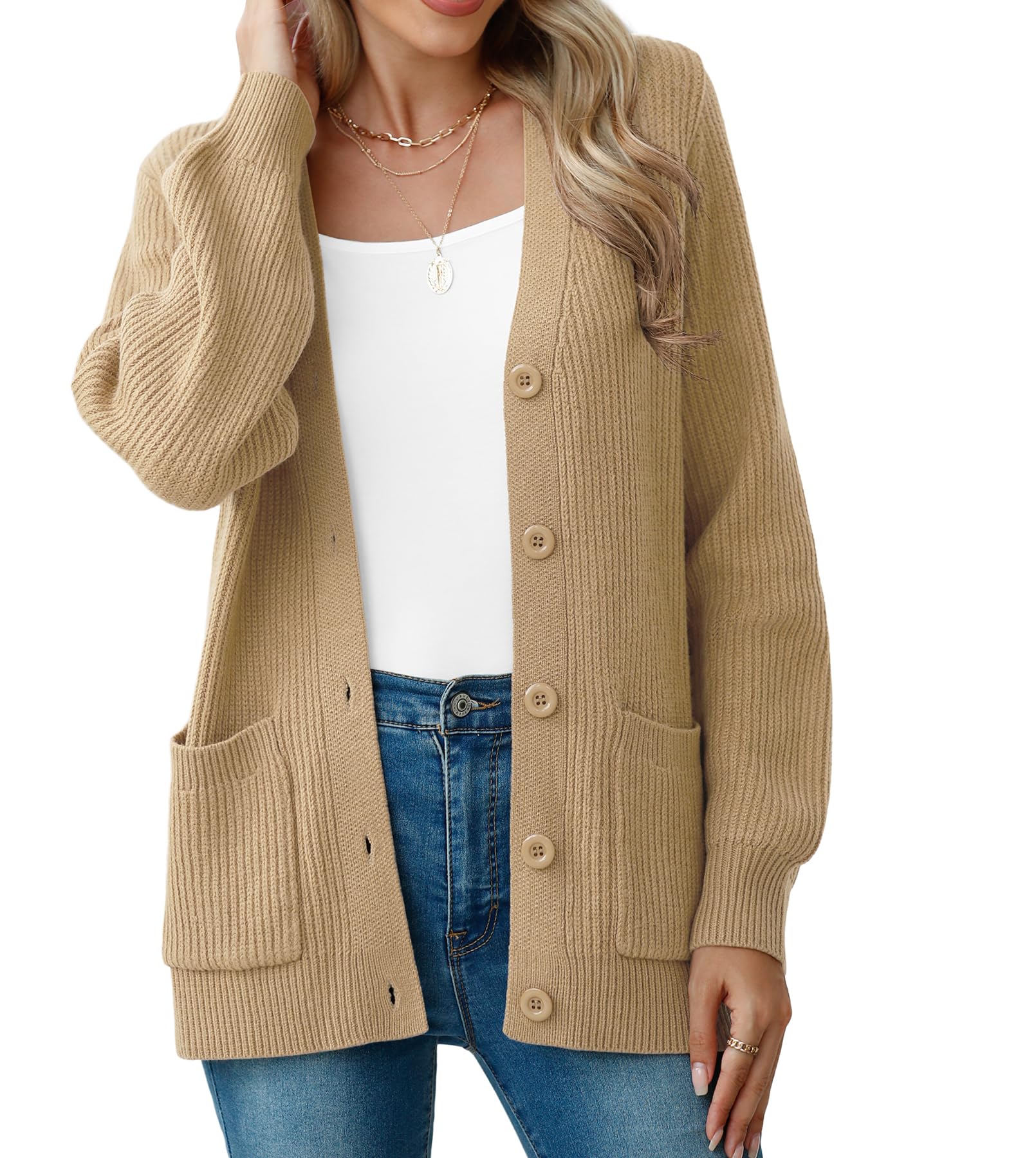 VIISHOW Women Chunky Knit Cardigan Sweater