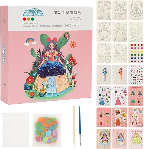 Miniatura 1 de Pintura creativa de perforación de rompecabezas, pintura de pinchazo, frenesí de arte de tela, kit de manualidades para niños (edad 3-8), sin