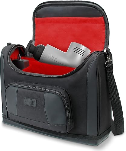 USA Gear Estuche de transporte para pistola de masaje, funda para pistola de masaje con interior personalizable y exterior resistente al agua