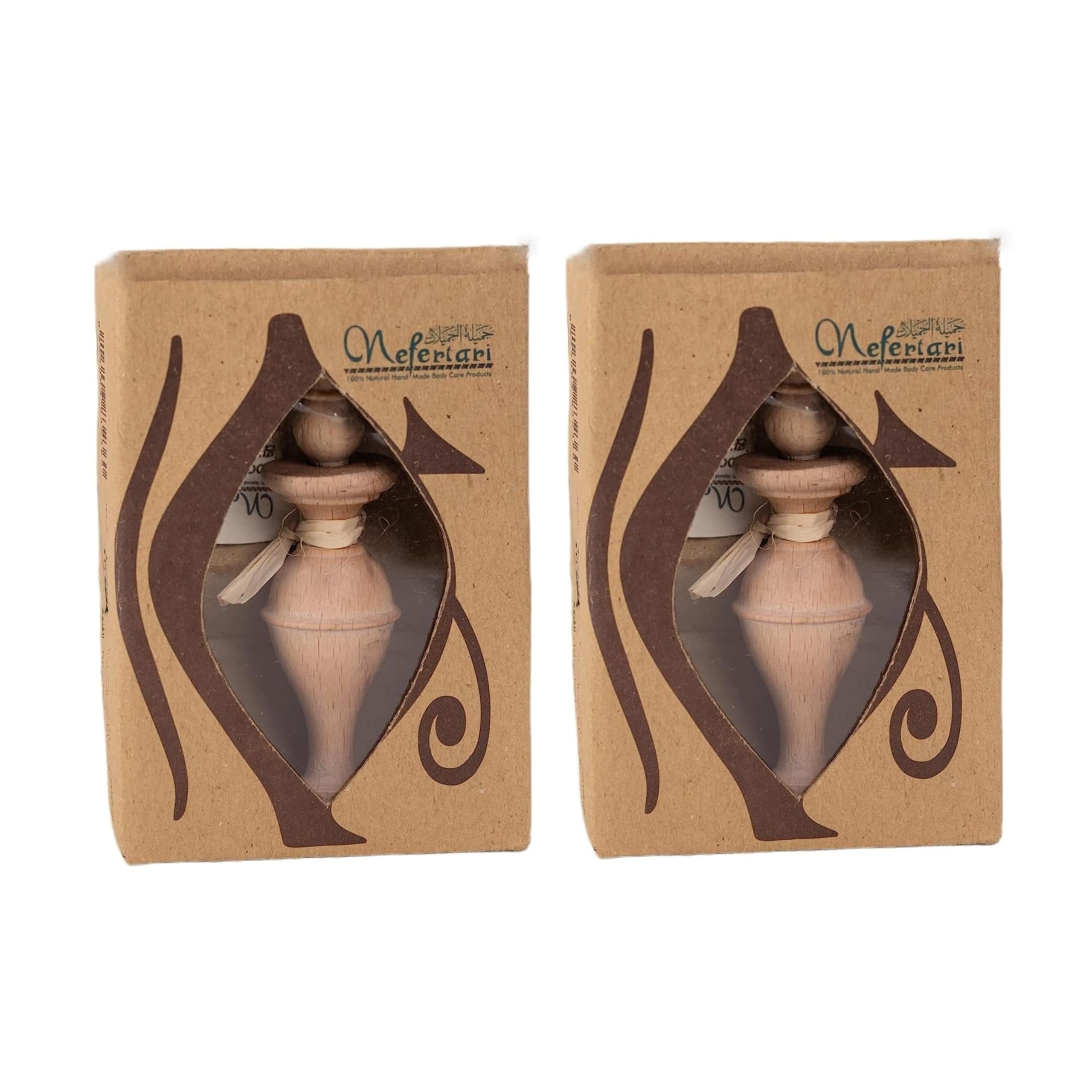 Nefertari 100 Natural Egyptian Eyeliner in Powder Form Handmade Eyeliner with Pharaoh packing -2 Count 1 Pack