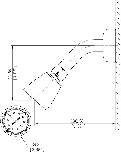 Miniatura 7 de Laguna Brass 3330BZ4010BZ Válvula de ducha de dos manijas no metálica de 4 pulgadas con acabado de bronce cepillado con cabezal de ducha