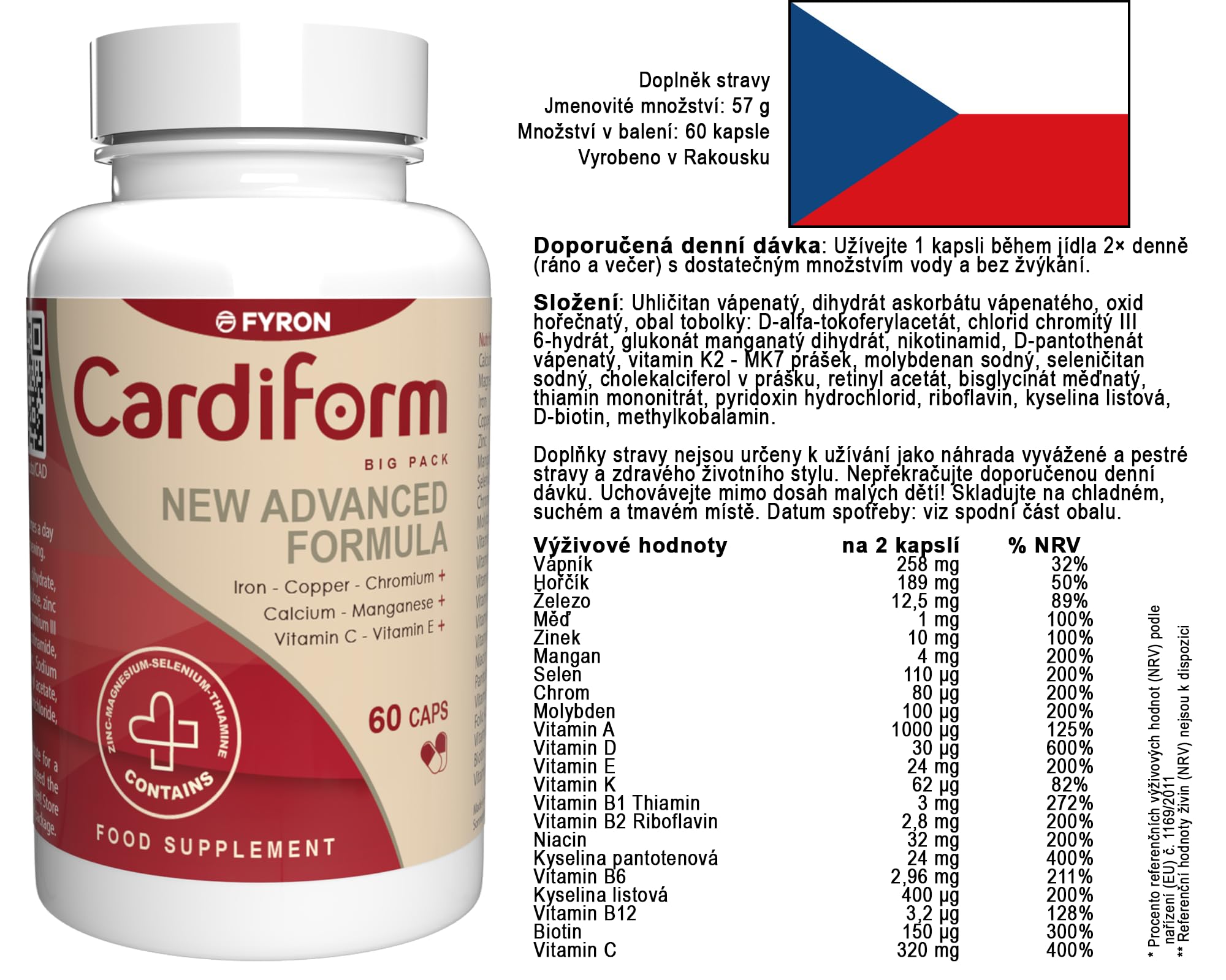 180 capsule, confezione da 3 pezzi