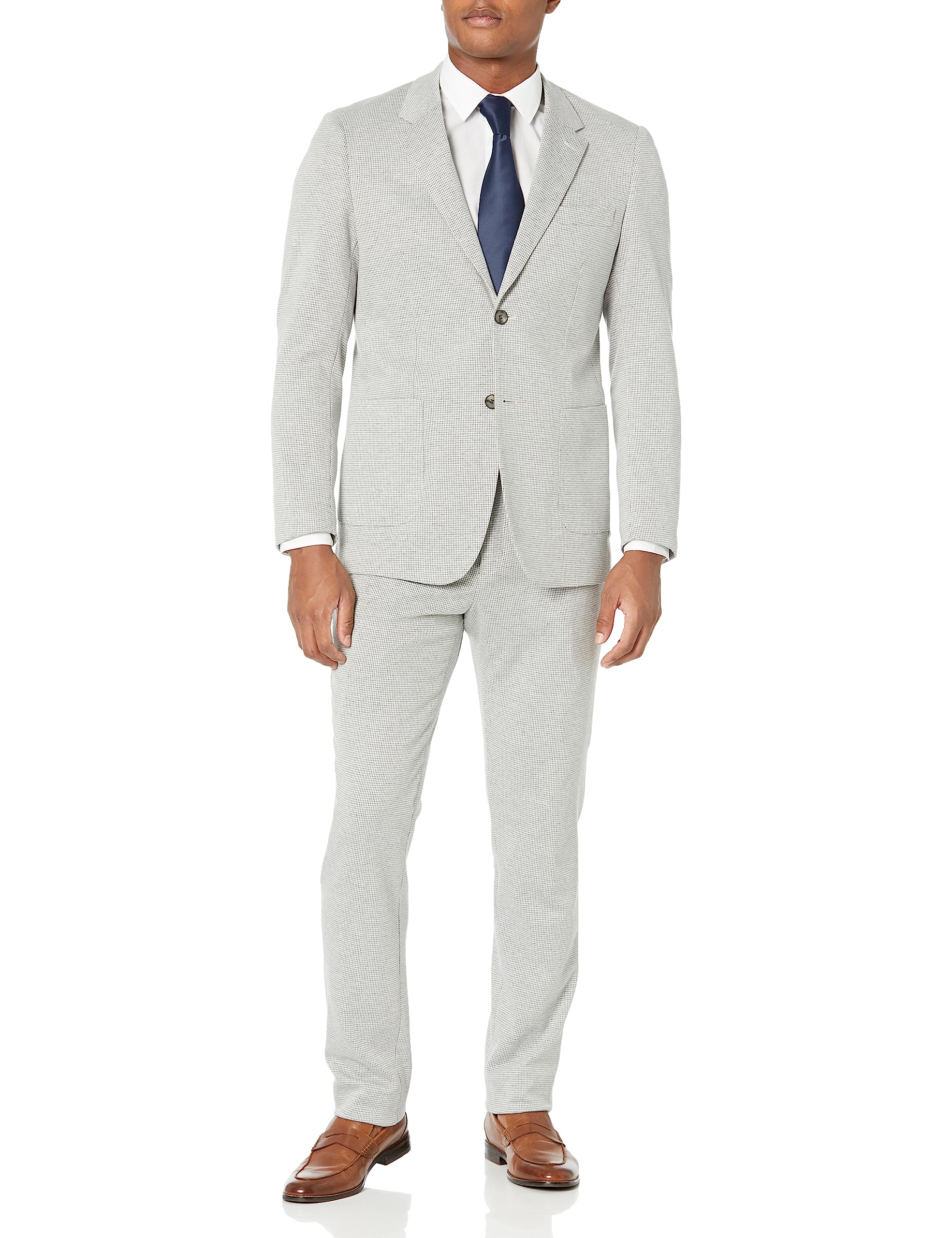 Isaac Mizrahimens Slim Fit Mini-houndstooth Jacket and Pant Suit Set Business Suit Pants Set