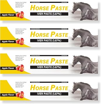 4 Pack 6.08g Each 1.87% Apple Flavored Oral for Horses