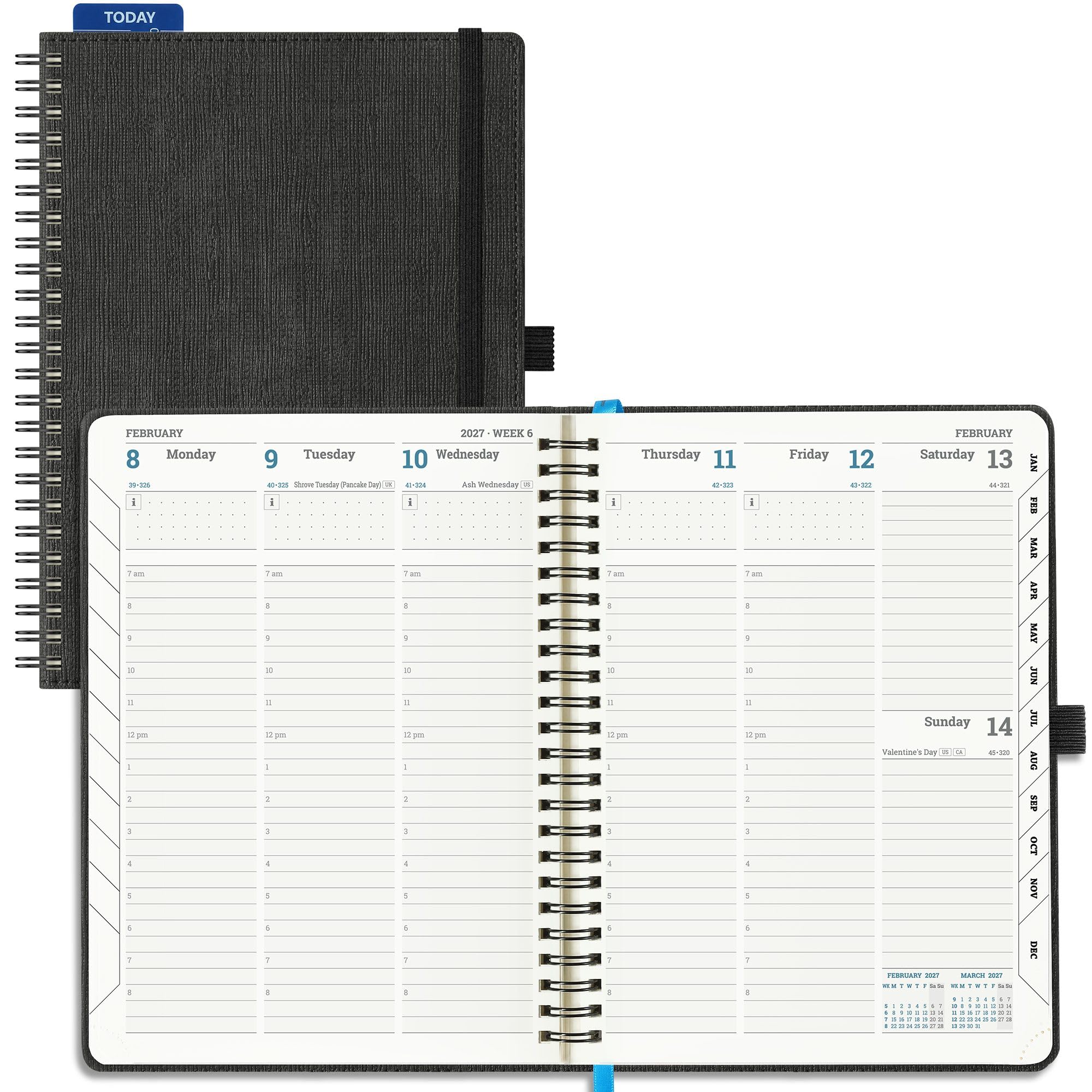 IN-LUXPRO 2027 Diary: A5 Week to View Vertical Weekly Planner Spiral — image 1