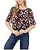 CeCe Split Tie Neck Ruffle Cuff Top - Main View
