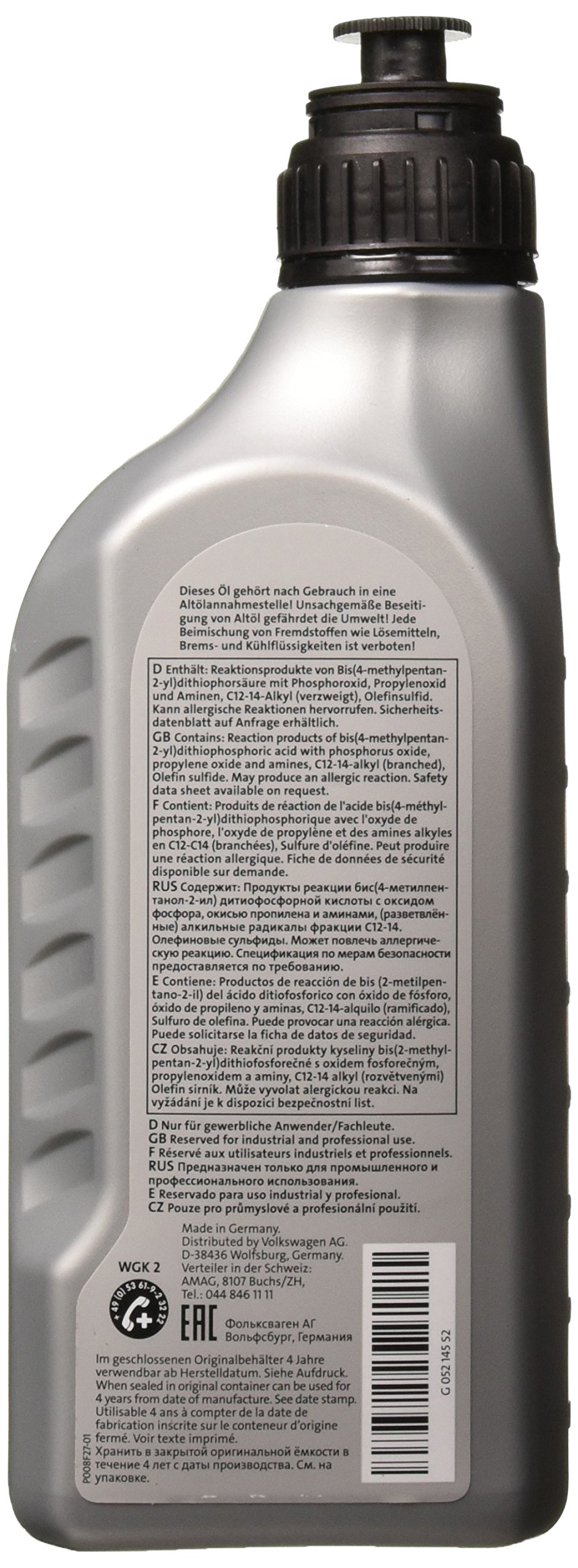 Amazon.com: Genuine Audi (G052145S2 Axle Oil : Automotive