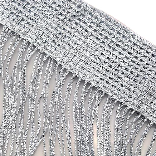 Miniatura 3 de Duosuny - Cortina decorativa de cuerdas, para hogar, restaurantes, bodas, etc., Tela, plateado, gris, (Silvery-gray)