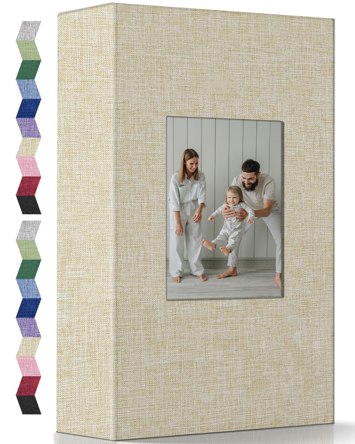 popotop Photo Album 4x6-420 Photos Photo Books with 420 Horizontall Pockets,Linen Cover Albums for Family Wedding Anniversary Baby Vacation Pictures