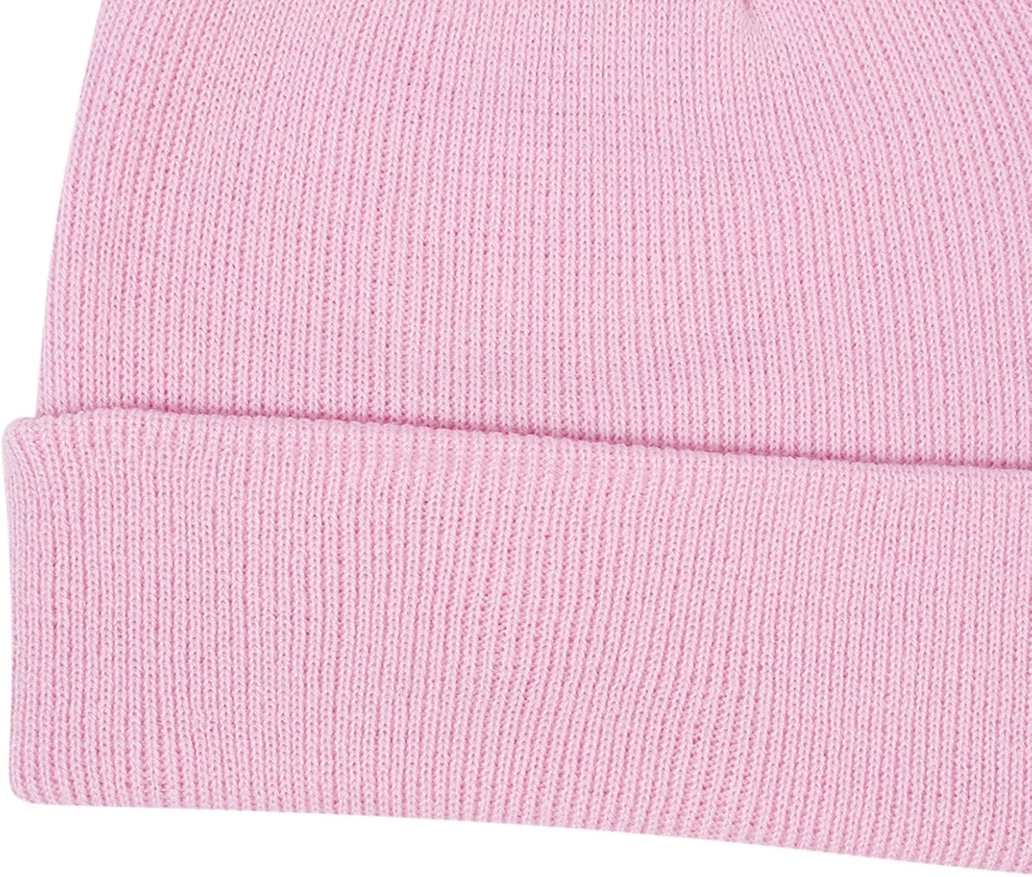 Unisex Winter Knit Hats 2 Pack Cuffed Cold Weather Caps