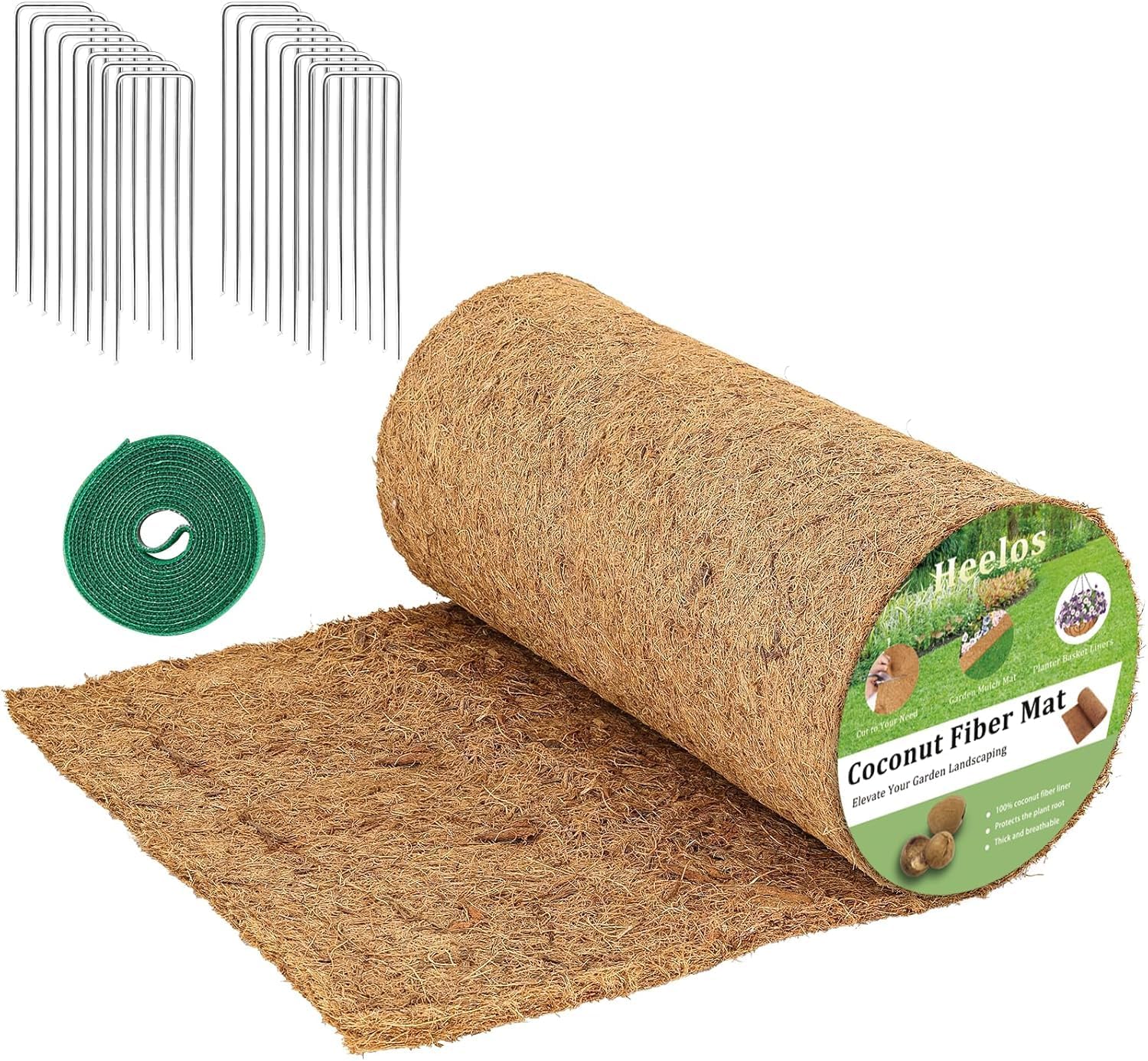 Thick Coco Fiber Liner Roll,120x16inch Natural Coconut Liners for Planter Box Flower Basket, Coco Coir Sheets Coconut Fiber Mat,Garden Decoration, DIY Moss Pole,Animal Pet Pad, Reptile Carpet