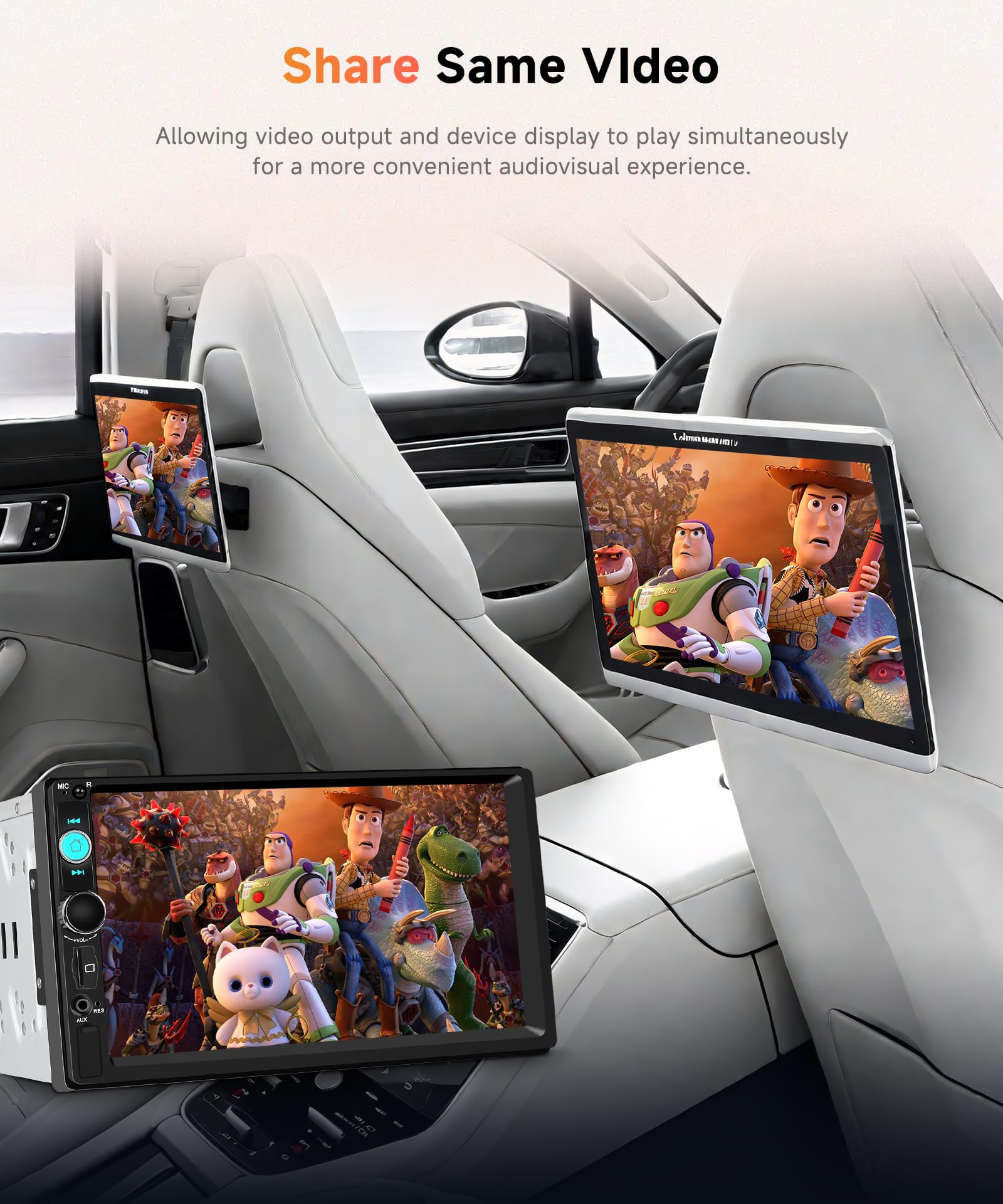 Rimoody DAB+/DAB Autoradio 2 Din con Wireless Carplay Android Auto iOS/Android Mirror Link, 7 Pollici Touchscreen Radio con Bluetooth 5.2 FM Radio USB/EQ Controllo del Volante Telecamera Posteriore