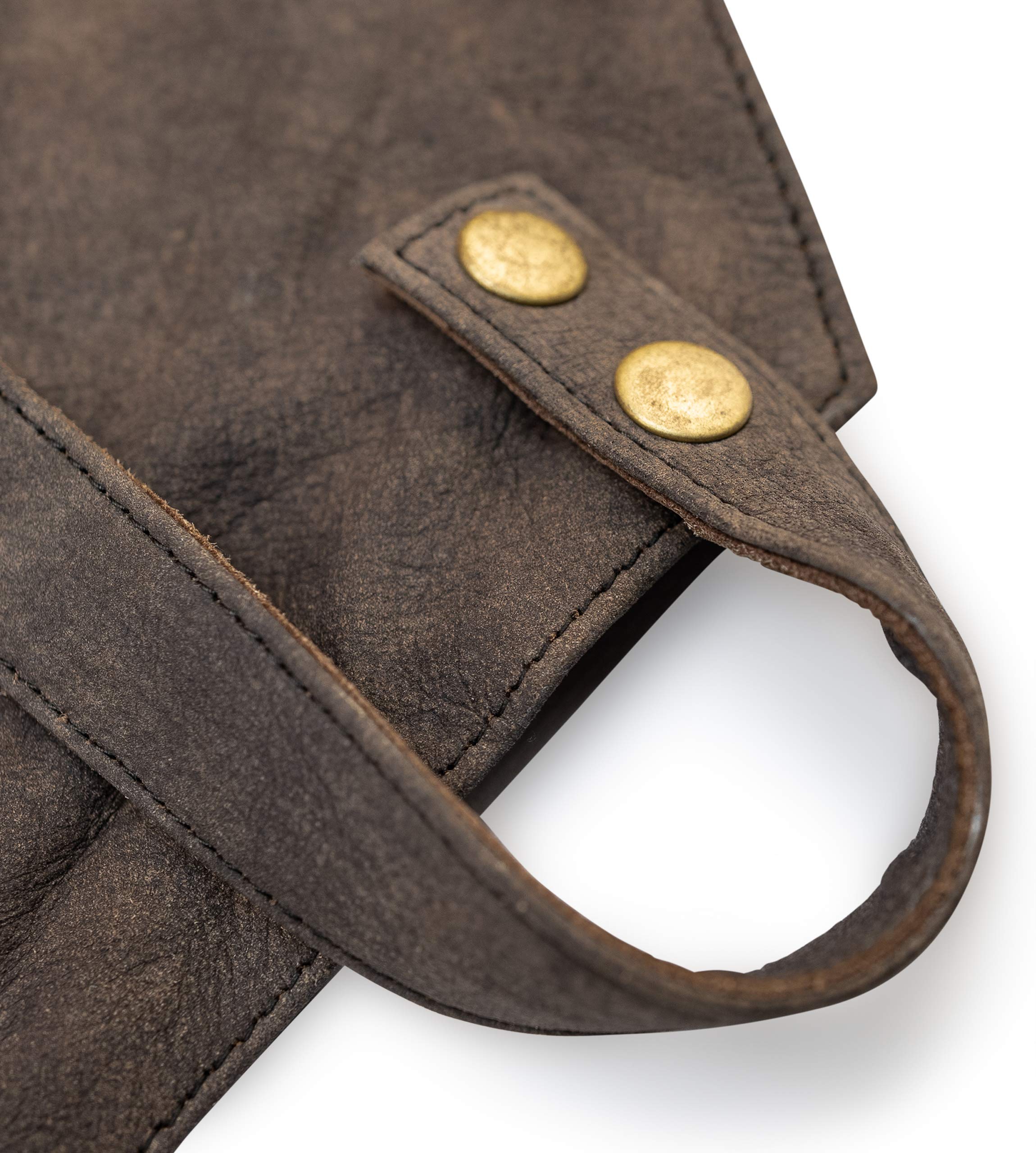 Angus Stoke Grembiule in pelle per barbecue - Grembiule in pelle pieno - Grembiule in pelle vintage - Grembiule per BBQ e cucina - Henry, marrone, Taglia unica