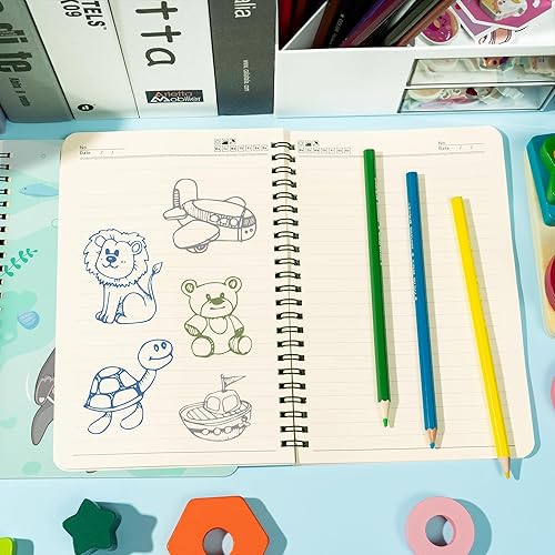 Miniatura 4 de L1rabe 2 cuadernos A5 en espiral de nutria, lindos y divertidos ríos de nutria, peces y plantas, cuadernos de tapa dura, cuaderno de diario de viaje