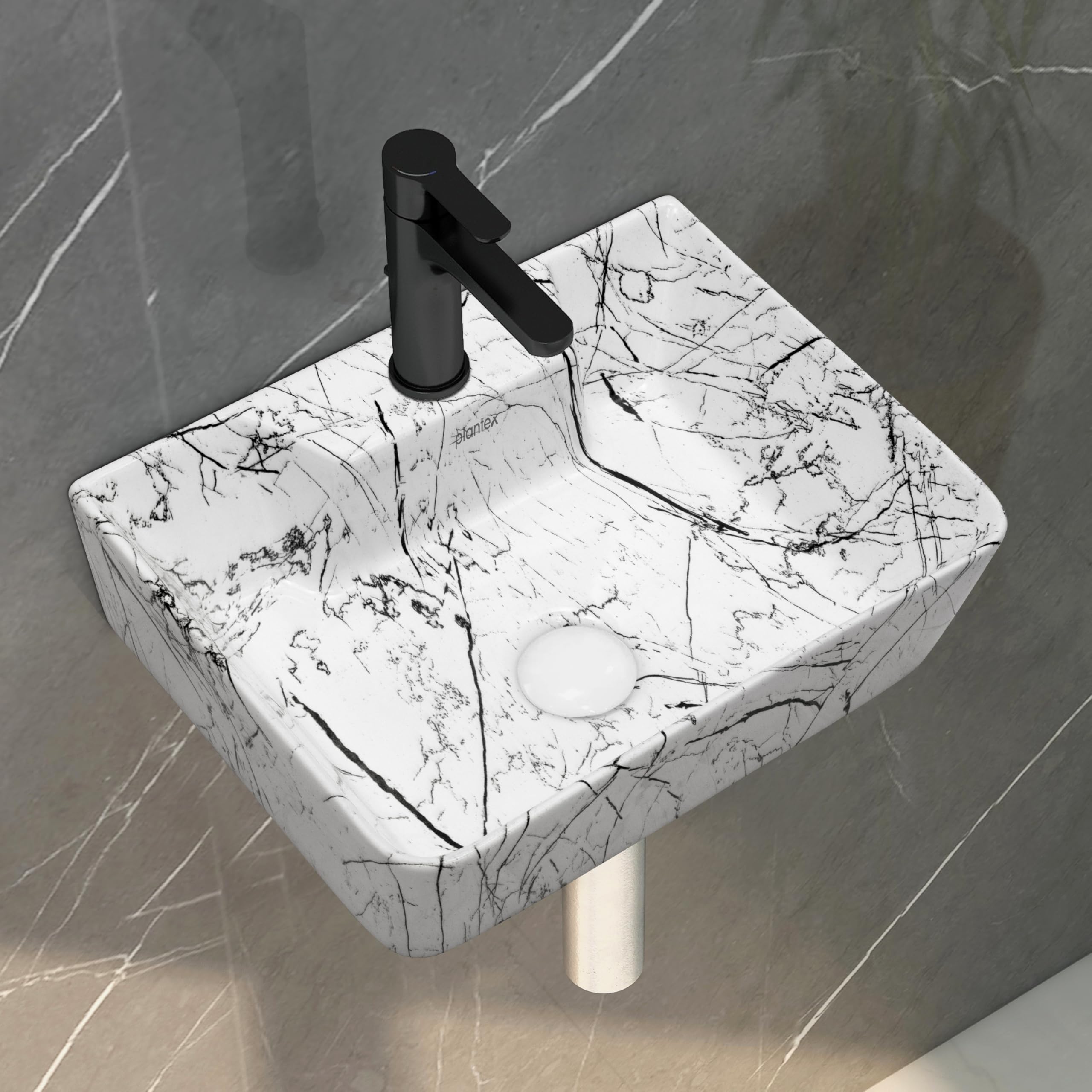 Plantex Ceramic Wash Basin - Black -20