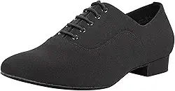Sapato Oxford respirável masculino de dança latina, sola de couro, 2,5 cm, salsa, tango, valsa, personagem