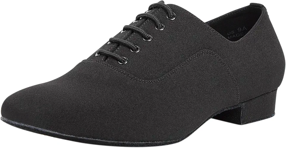Sapato Oxford respirável masculino de dança latina, sola de couro, 2,5 cm, salsa, tango, valsa, personagem