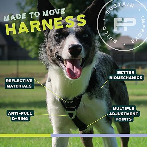 Miniatura 6 de FitPAWS Arnés sin tirones Made to Move  Ajuste ajustable  Ideal para entrenamiento de perros, rehabilitación y obediencia  para perros de 10 a 225