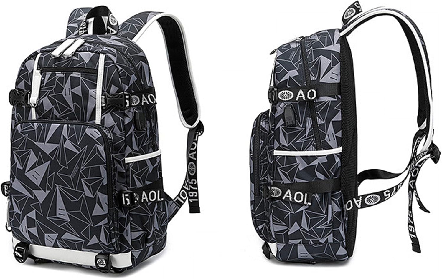 Anime Wind Breaker School Bag Backpack Laptop Bag Daypack Rucksack with USB port Color F13