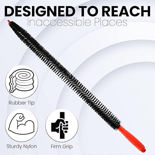 Miniatura 6 de Vanitek - Cepillo limpiador de ventilación flexible para secadora y refrigerador, removedor de pelusas, (26 pulgadas)