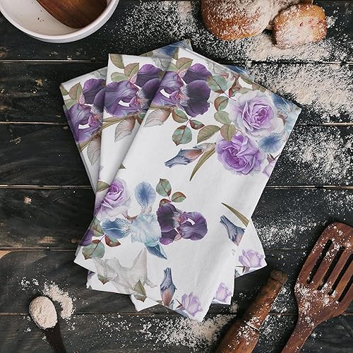Miniatura 2 de Toallas de cocina reversibles para secar platos, juego de 1 paño de mano de algodón absorbente para encimera de cocina, paños de cocina de 18 x 28