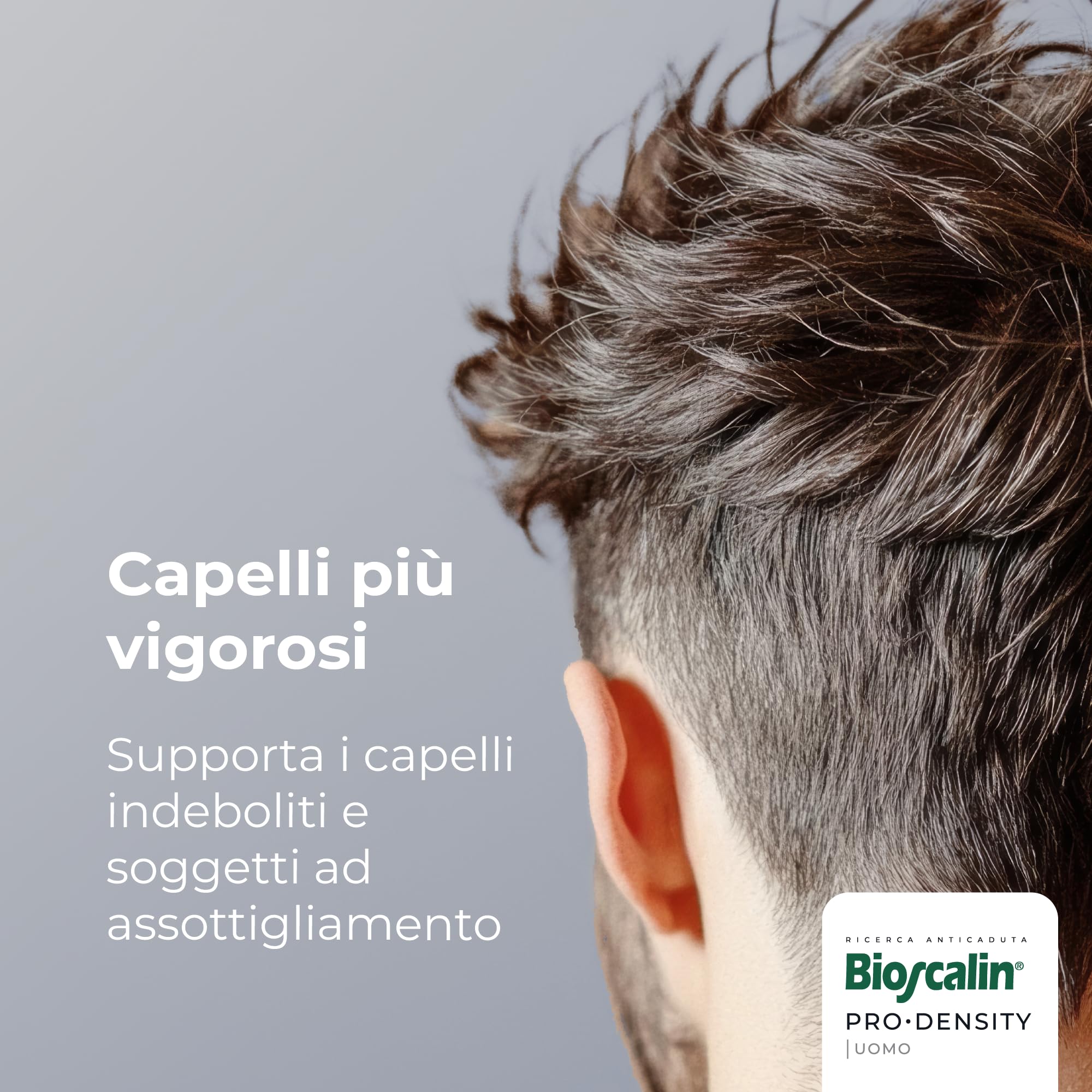 Bioscalin PRO DENSITY Uomo Kit Capelli Trattamento 1 Mese Integratore con Caffeina 30 Compresse + Booster Capillare 8 Fiale