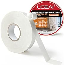Self-Adhesive Fabric Tape 0.75 in. x 98 ft. Strong Adhesion No Ironing or Sewing Required Removes Without Leaving Residue.