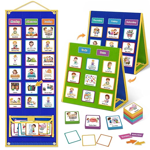 Large Visual Schedule for Kids' Activities