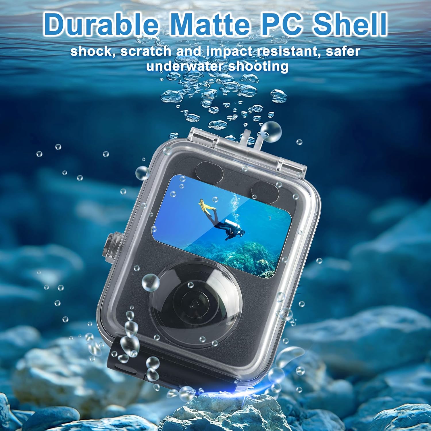 FitStill 45M/147FT Waterproof Housing for DJI OSMO 360, Pressure-Resistant, Underwater Protective Housing for Underwater Photography, DJI osmo 360 Protective Accessory