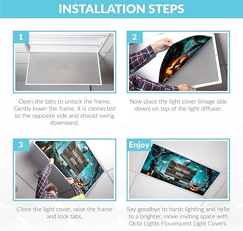 Miniatura 9 de Octo Lights - Fundas de luz para aula decoración navideña para aulas oficina y hogar eliminan el deslumbramiento intenso fatiga ocular y dolores de