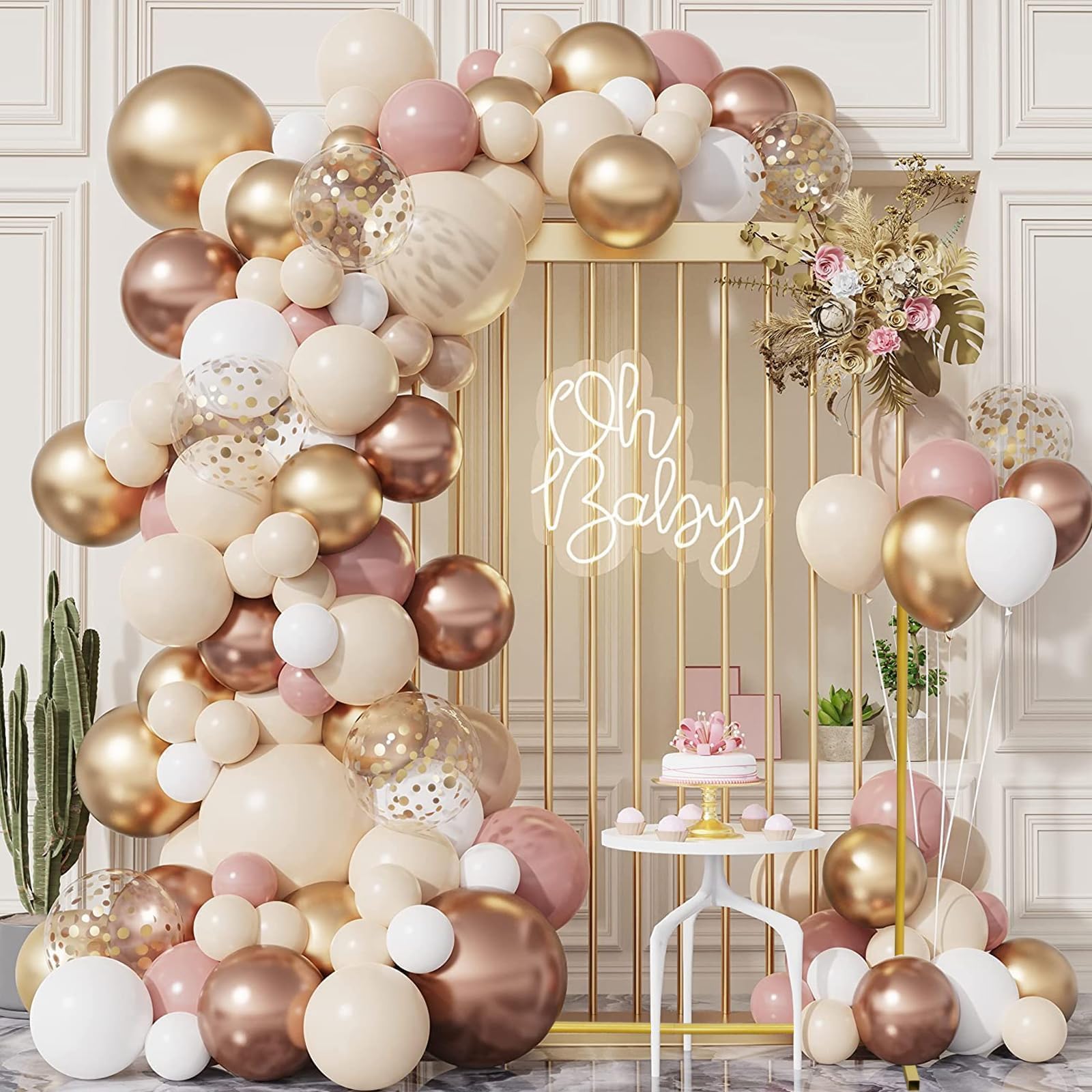 Support de fond pour arche de mariage de 1,8 m pour fêtes, arches de mariage pour cérémonie, arche de ballons, décoration de fête d'anniversaire, cadre de porte doré