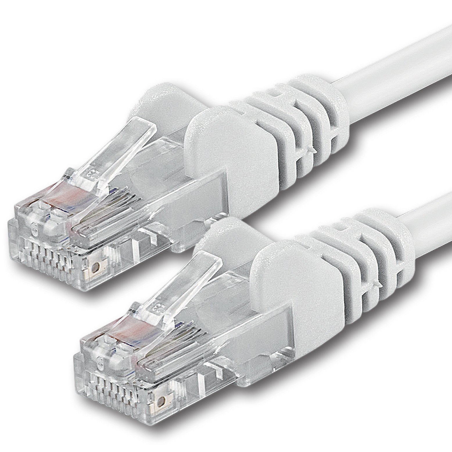 1aTTack.de 7,5m - weiß - 1 Stück - CAT.6 CAT6 Ethernet-Lan-Netzwerk-Kabel 1000 Mbit/s Patchkabel