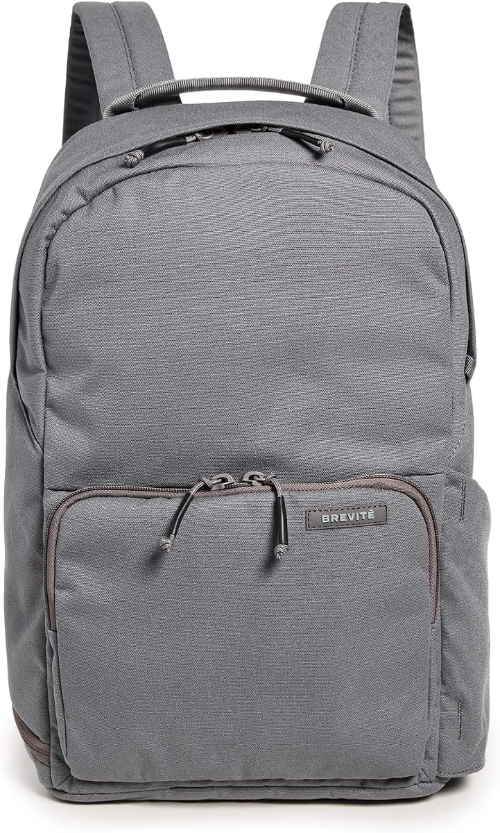 BREVITE Men's The Backpack, Charcoal Grey, One Size