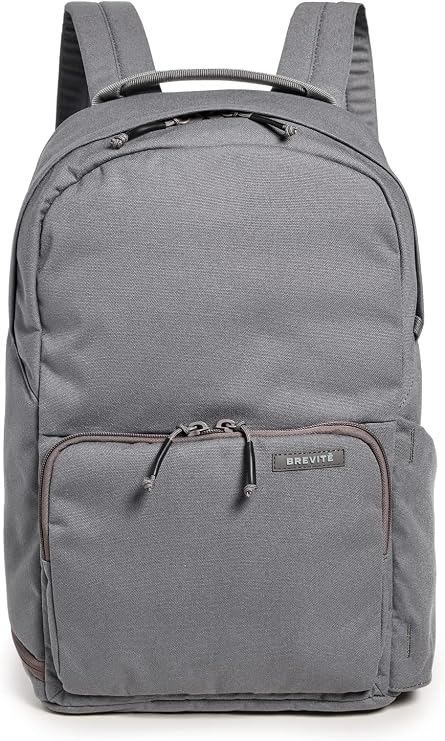 BREVITE Men's The Backpack, Charcoal Grey, One Size