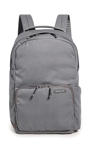 BREVITE Mens The Backpack Charcoal Grey One Size