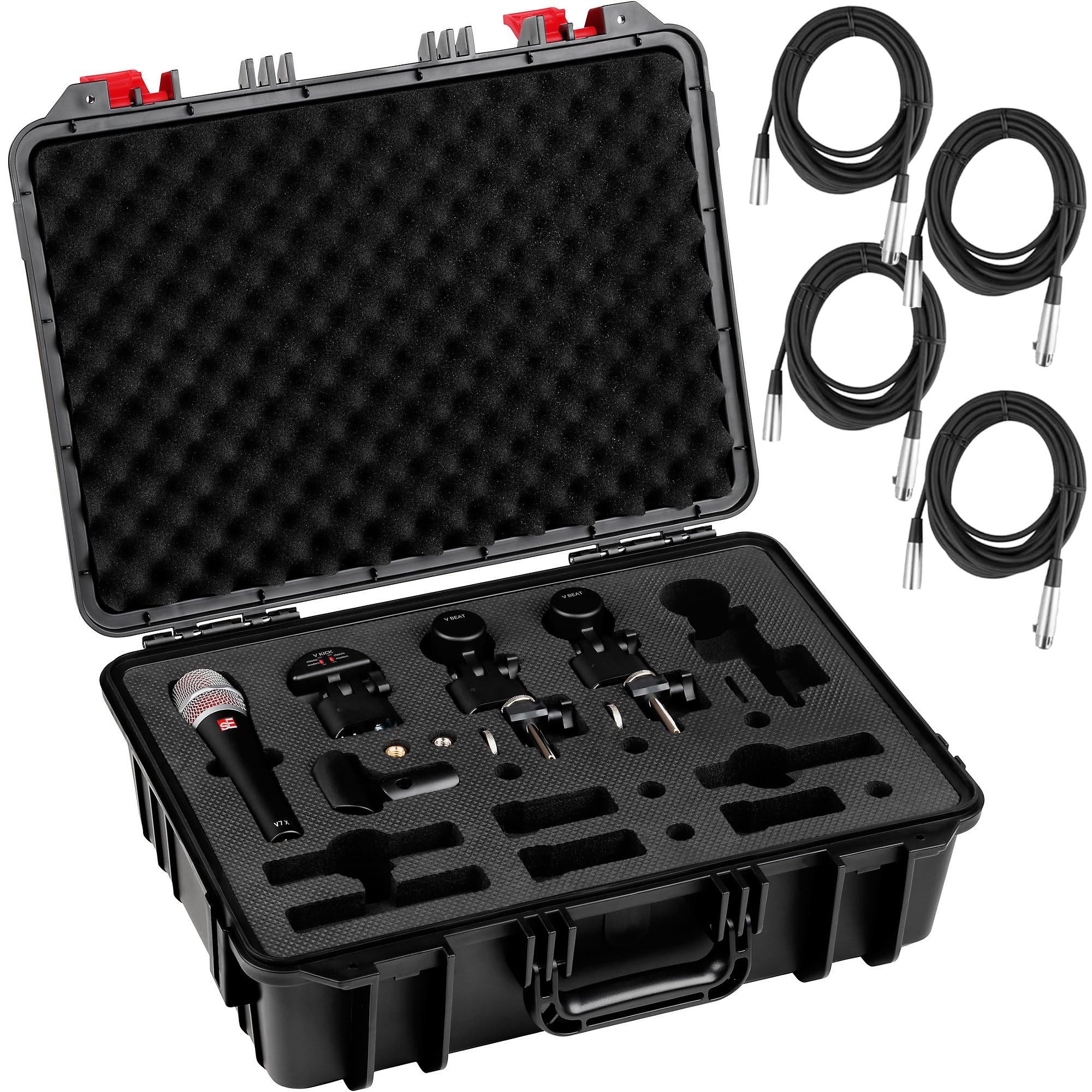 sE Electronics V Pack Venue Drum Microphone Package - Bundle with 4 20ft XLR Cables