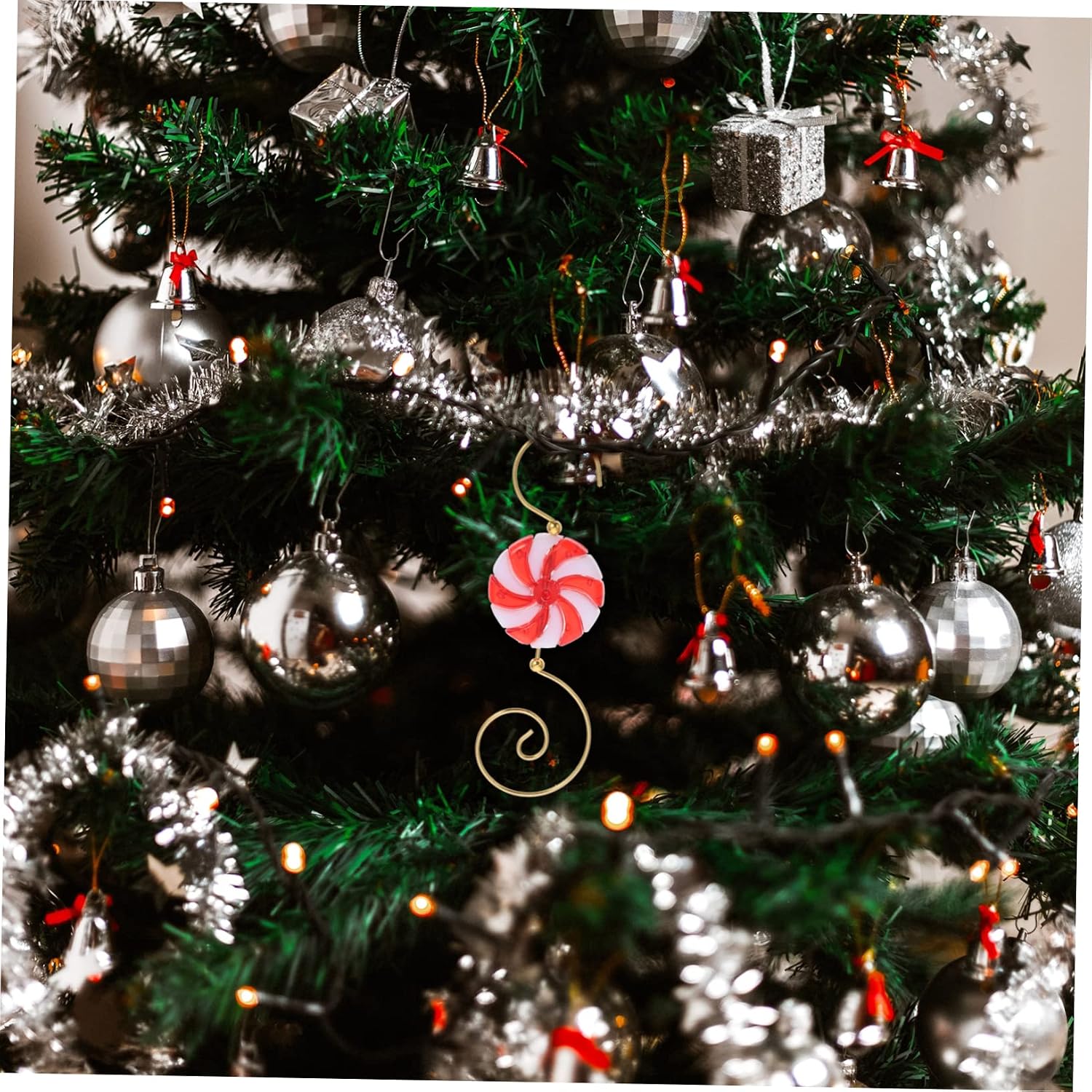 20pcs Windmill Candy Hanging Hooks Unique Xmas Decorative Hooks for Christmas Ornaments for Holiday and Space-Saving